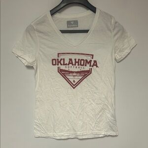 Fanatics White Oklahoma Softball V-Neck Tee